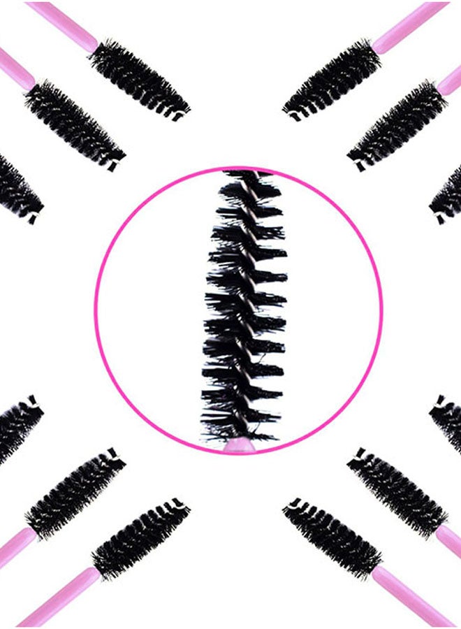 CYTHERIA 100-Piece Disposable Eyelash Applicator Makeup Brushes pink/Black  - Image 3