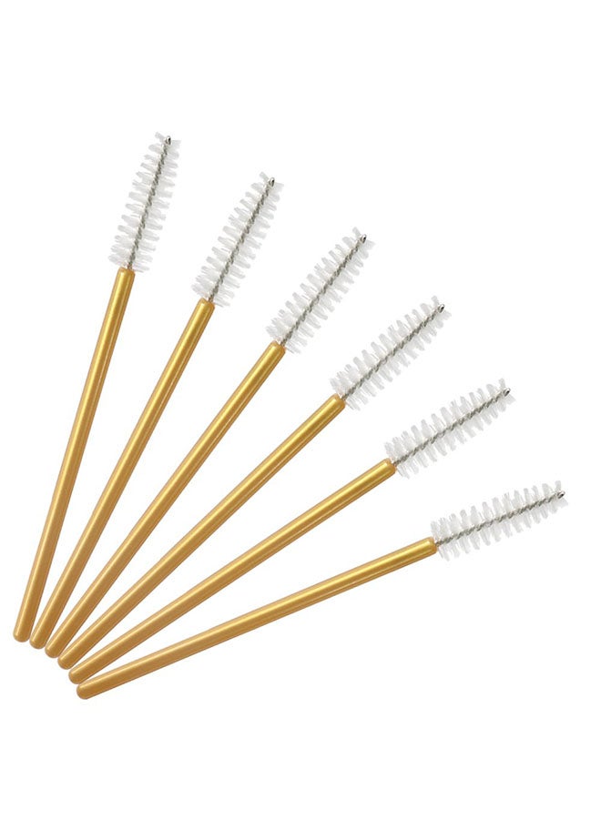 CYTHERIA 300-Piece Disposable Eyelash Extension Brush Lash Wand Applicator Brushes Gold/White  - Image 4