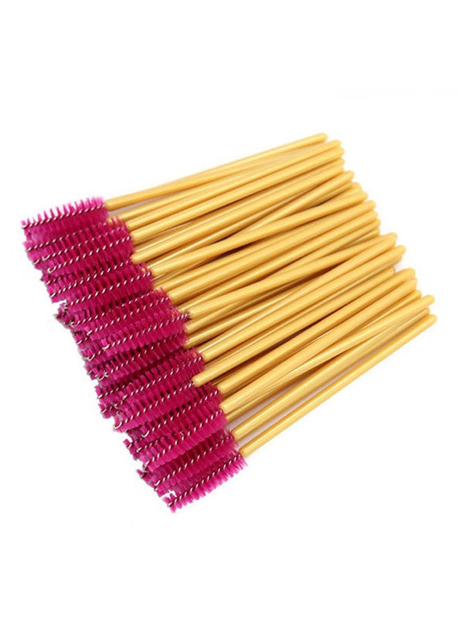 CYTHERIA 300-Piece Disposable Eyelash Extension Brush Lash Wand Applicator Brushes Gold/Pink  - Image 1