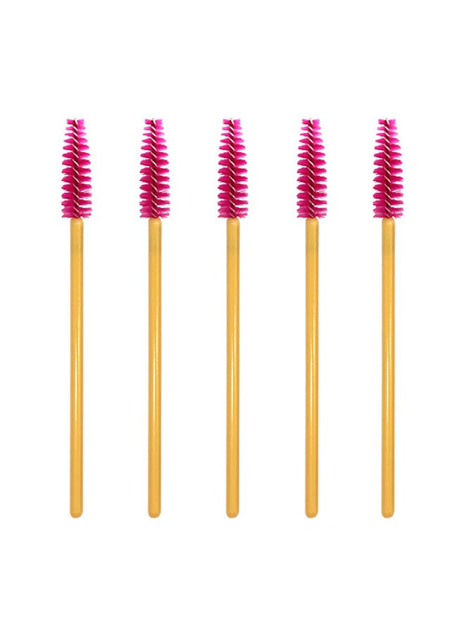 CYTHERIA 300-Piece Disposable Eyelash Extension Brush Lash Wand Applicator Brushes Gold/Pink  - Image 2