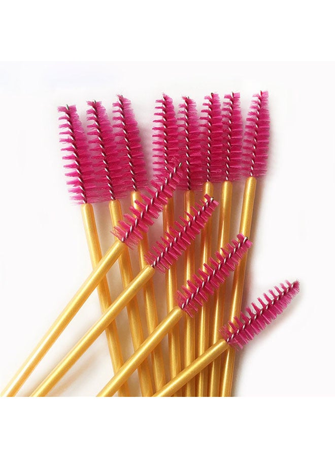CYTHERIA 300-Piece Disposable Eyelash Extension Brush Lash Wand Applicator Brushes Gold/Pink  - Image 3