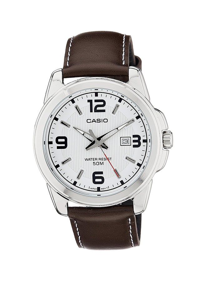 CASIO Women's Enticer Water Resistant Leather Analog Watch LTP-1314L-7A - 33 mm - Brown - Image 1