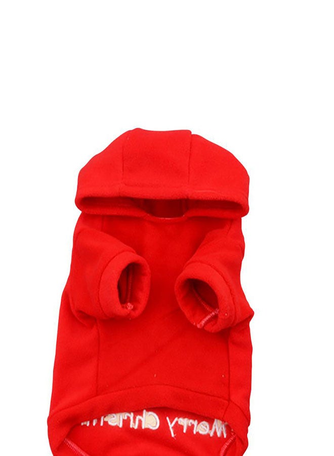 ZOOYOO Merry Christmas Embroidered Hoodie Red - Image 3