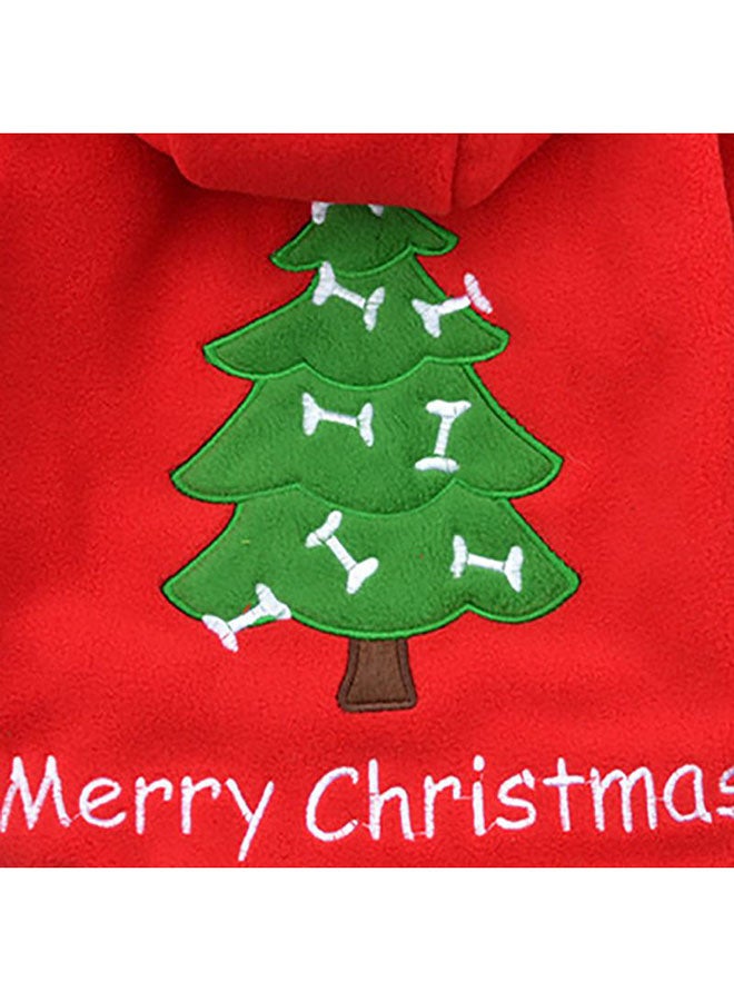 ZOOYOO Merry Christmas Embroidered Hoodie Red - Image 4