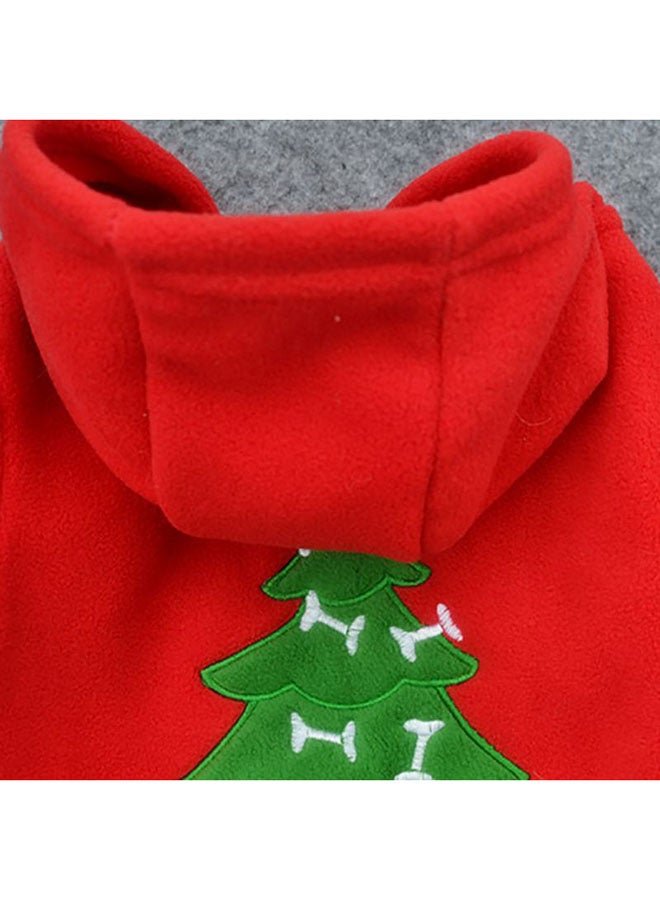 ZOOYOO Merry Christmas Embroidered Hoodie Red - Image 5