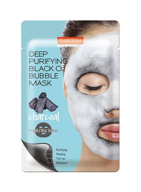 Deep Purifying O2 Bubble Charcoal Mask Black 20grams