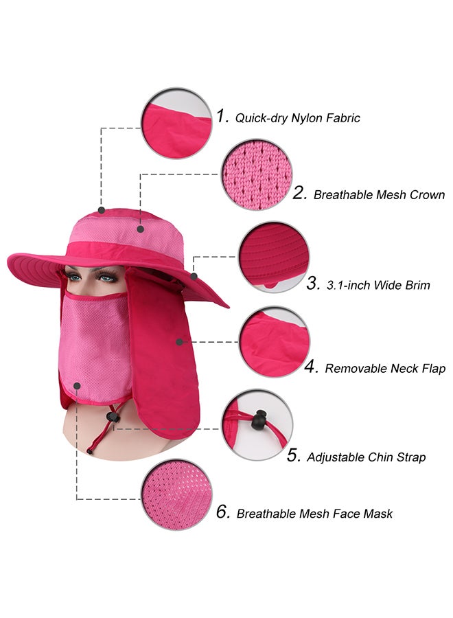 Outdoor 360° Sun Protection Camping Hat Wide - Image 5