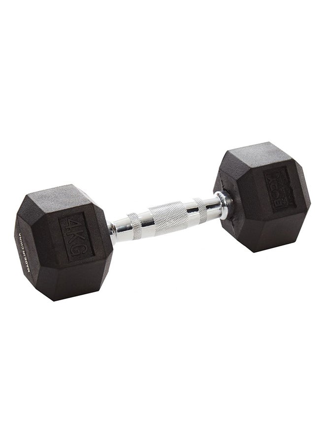 BODY SCULPTURE 2-Piece Hex Rubber Dumbbell 2x4 kg 4kg  - Image 2