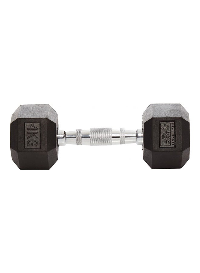 BODY SCULPTURE 2-Piece Hex Rubber Dumbbell 2x4 kg 4kg  - Image 3