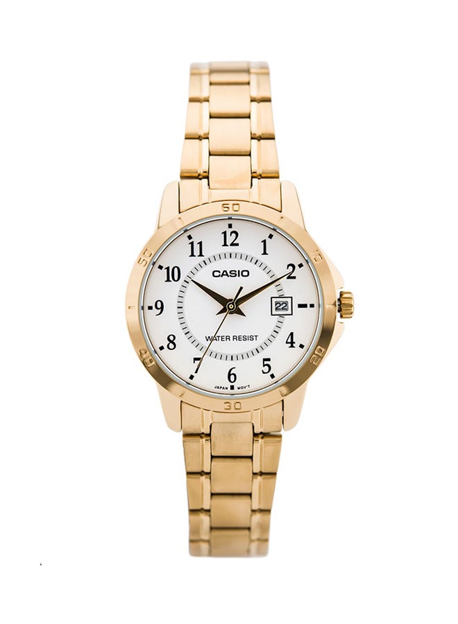 CASIO Women's Dress Water Resistant Analog Watch Ltp-V004G-7B - 30 mm - Gold - Image 1