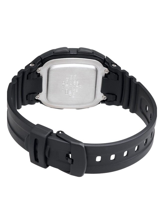 كاسيو ساعة يد رقمية مقاومة للماء طراز W-800H-1A - قياس 37 مم - لون أسود للرجال - Image 2