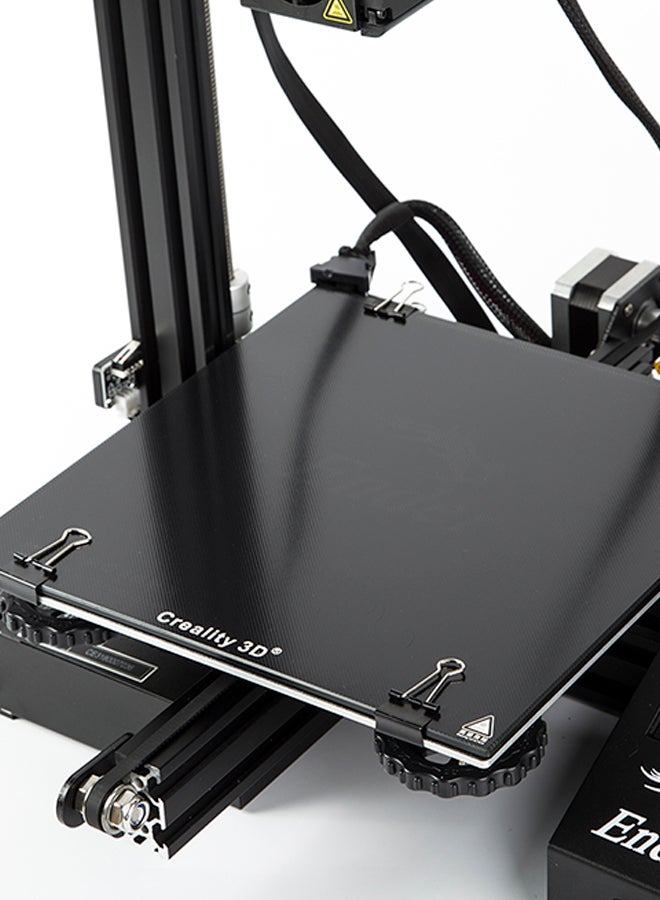 كريليتي 3D لوح سطحي للبناء مصنوع من الزجاج لطابعة Ender-3  ثلاثية الأبعاد أسود - Image 3