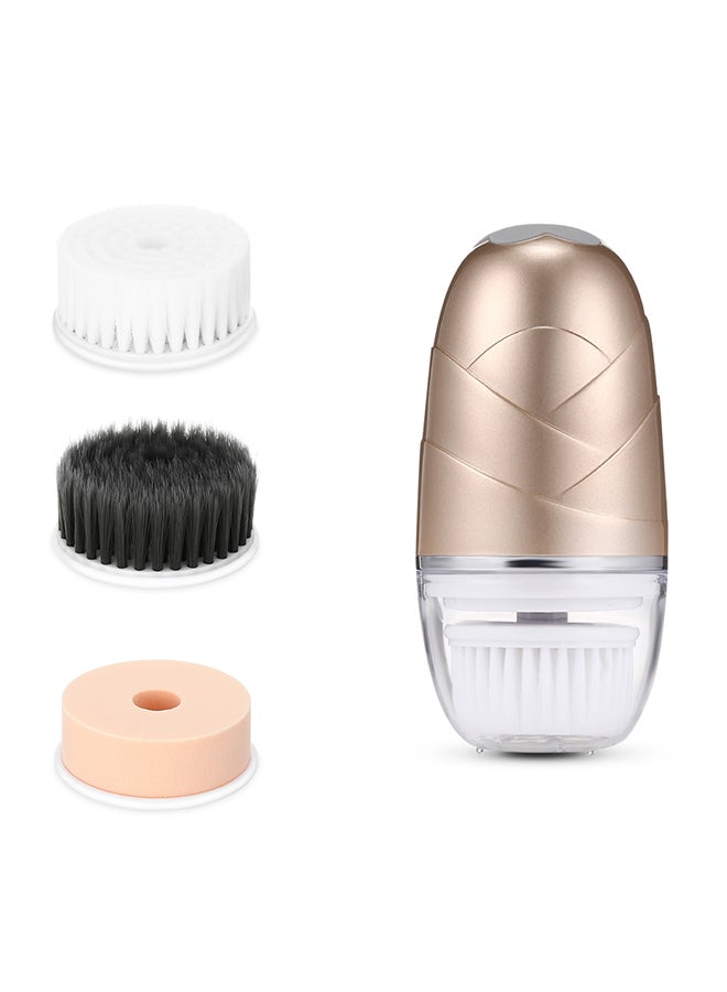 فرشاة كهربائية لتنظيف الوجه 3 في 1 ذهبي - Image 2