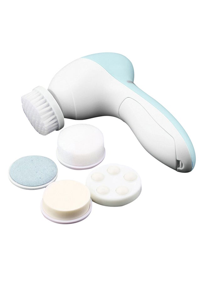 جهاز كهربائي 5 في 1 لتنظيف الوجه أزرق/ أبيض - Image 1