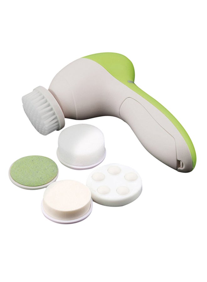 جهاز كهربائي 5 في 1 لتنظيف الوجه أخضر/أبيض - Image 1