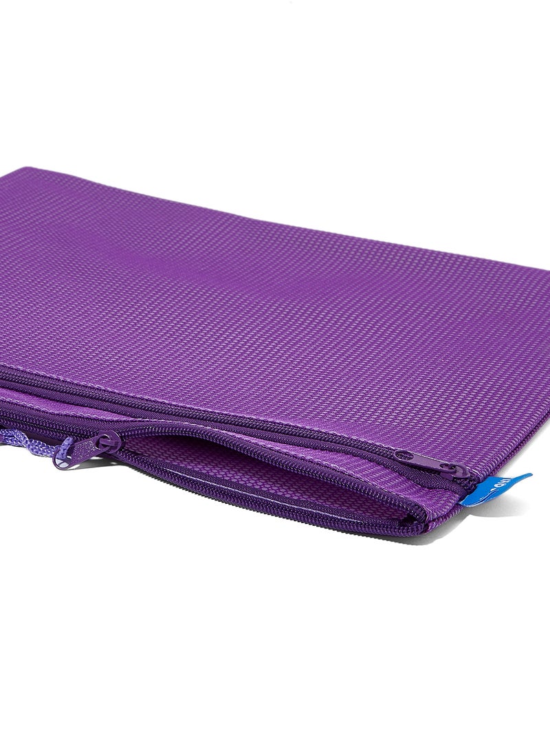 Maxi Zipper Document Bag Purple  - Image 2