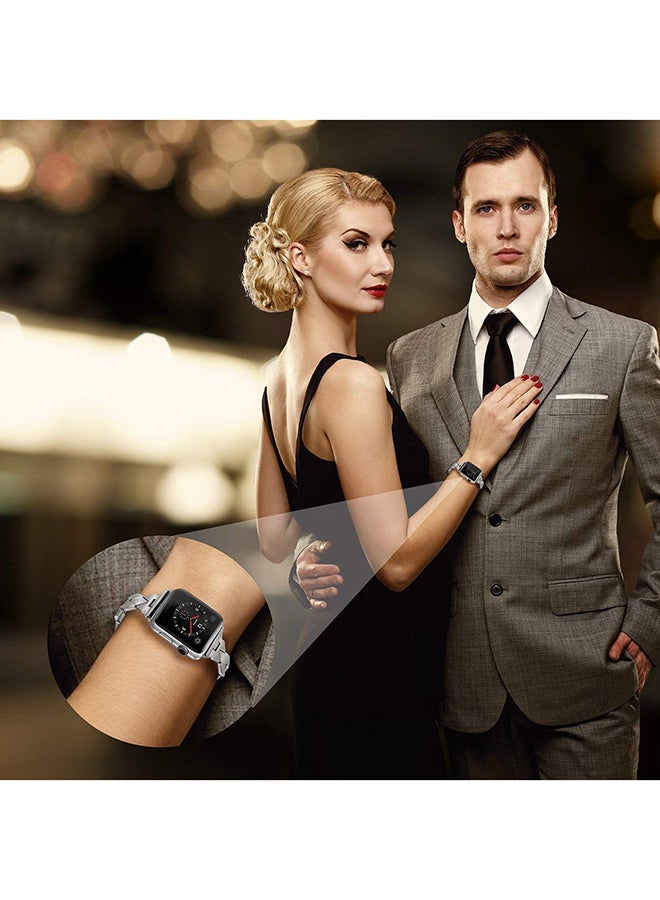 Replacement Band For Apple Watch Series 40mm Silver - Image 2