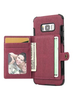 Protective Wallet Case Cover For Samsung Galaxy S8 Wine Red