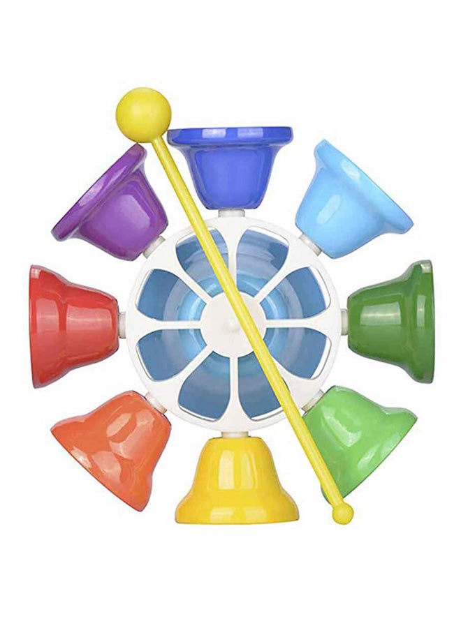 إيهوم طقم لعبة السم الموسيقي مكونة من يد معدنية وأجراس 8 قطع 23x16x23سم - Image 1