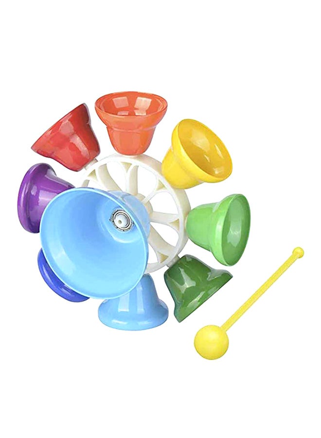 إيهوم طقم لعبة السم الموسيقي مكونة من يد معدنية وأجراس 8 قطع 23x16x23سم - Image 2