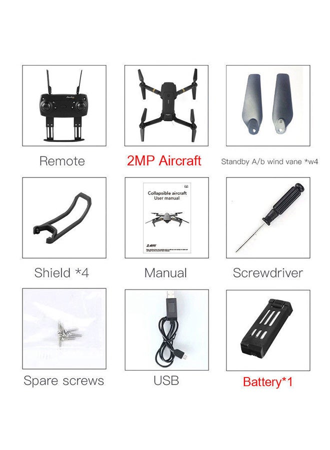 EHOME - 2MP Foldable With Wide Angle HD Drone Camera - Image 1