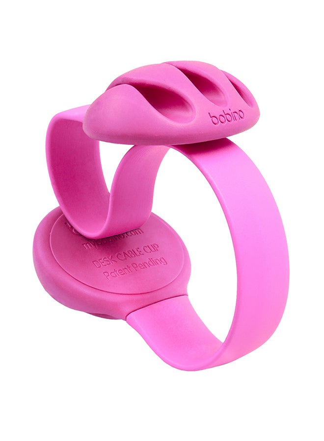 bobino Desk Cable Clip Organiser Fuchsia - Image 1