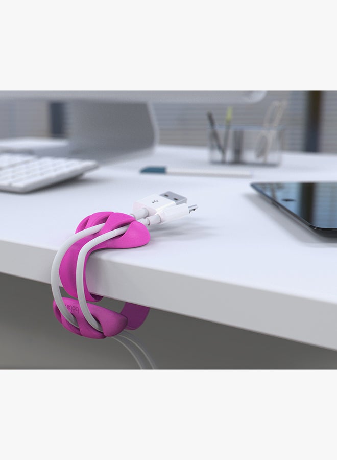 bobino Desk Cable Clip Organiser Fuchsia - Image 2