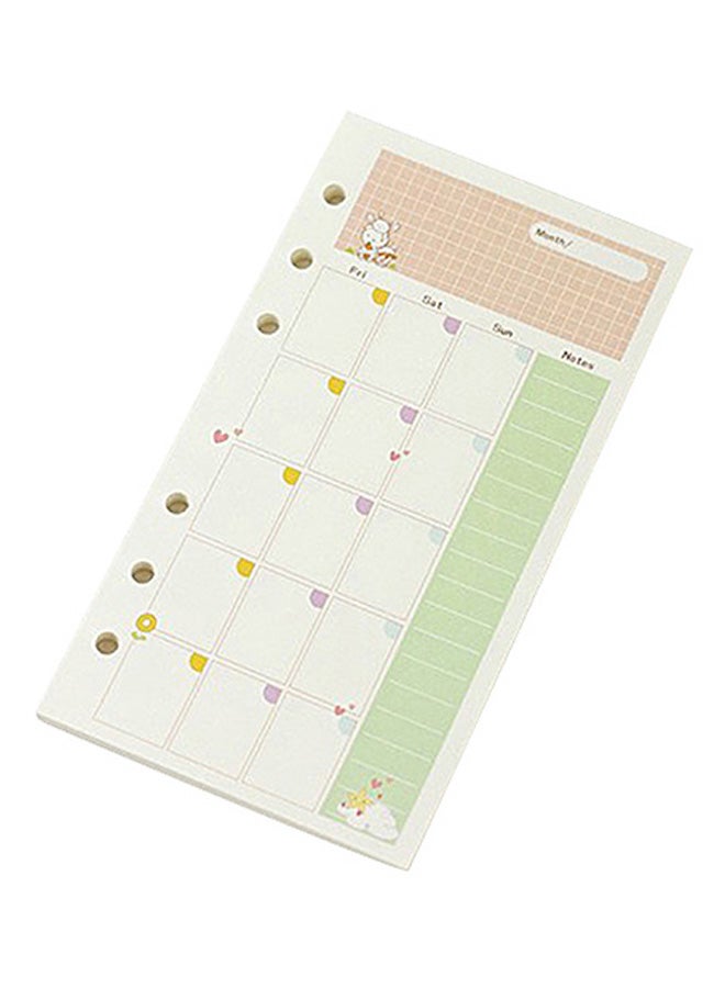 Enotepad 45-Piece Loose Leaf Spiral Bind Planner Refill Sheets Multicolour  - Image 1