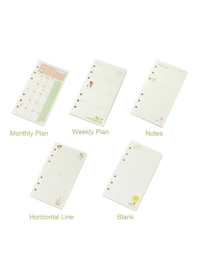 Enotepad 45-Piece Loose Leaf Spiral Bind Planner Refill Sheets Multicolour  - Image 4