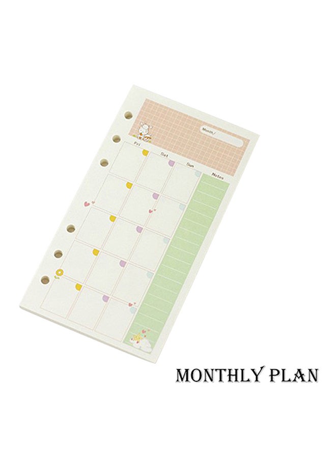 Enotepad 45-Piece Loose Leaf Spiral Bind Planner Refill Sheets Multicolour  - Image 5