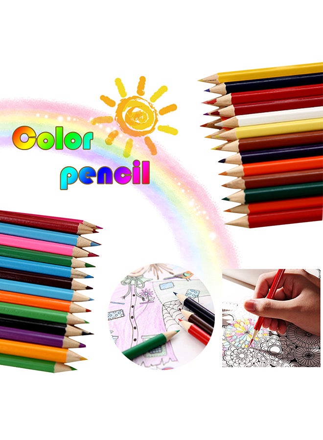 Enotepad 48-Colour Professional Oil Color Wooden Drawing Pencils Multicolour - Image 2