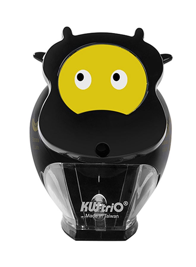 كيه دبليو تريو مبراة للأقلام بقاعدة مقاومة للانزلاق أسود/ أصفر - Image 1