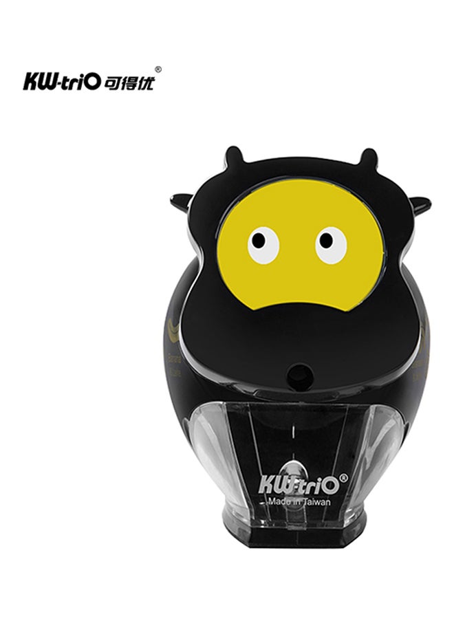 كيه دبليو تريو مبراة للأقلام بقاعدة مقاومة للانزلاق أسود/ أصفر - Image 2