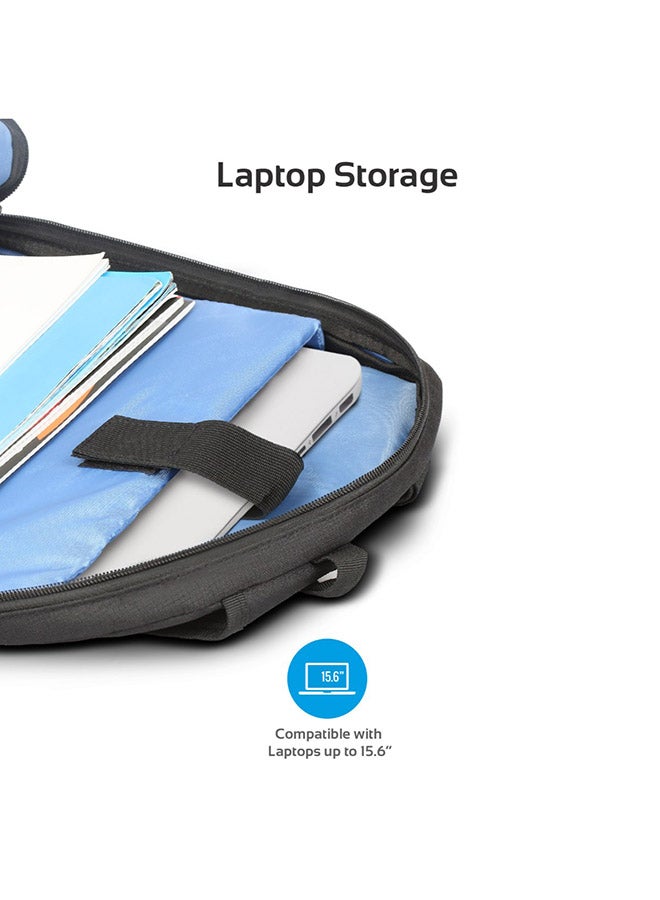 بروميت حقيبة ظهر خفيفة الوزن ومقاومة للماء للسفر مزودة بجيوب آمنة ضد السرقة أسود - Image 4