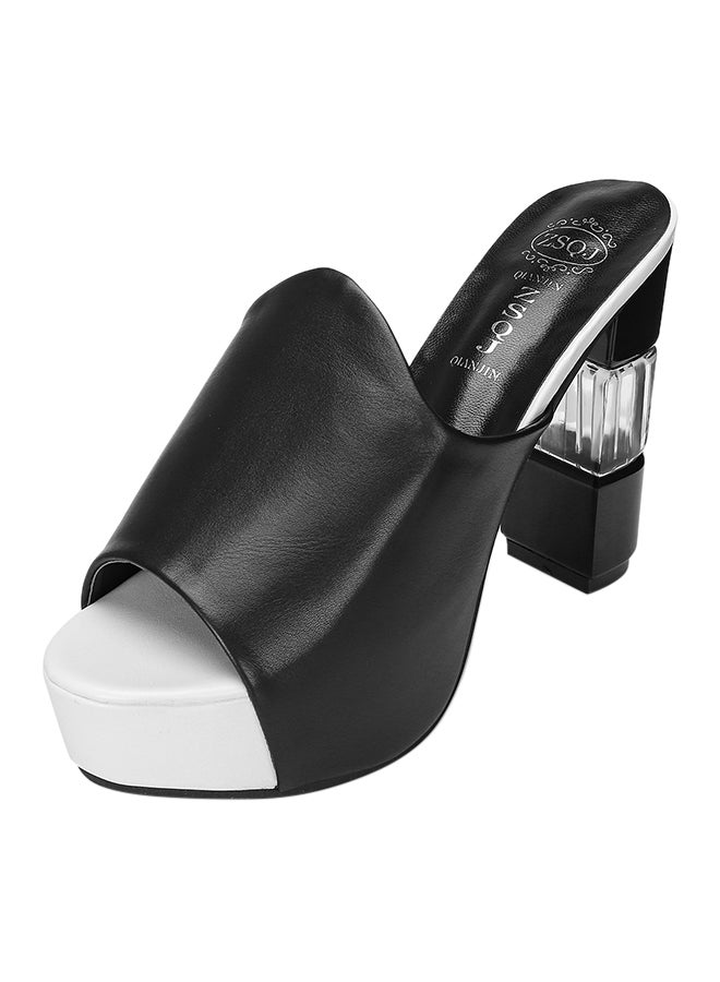 Peep-toe Platform High Heels Black  - Image 4