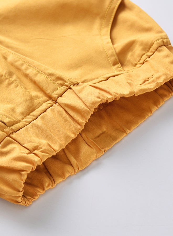 Sharpdo - Pocket Detailed Casual Pants Yellow - Image 1