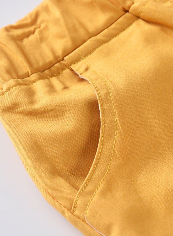 Sharpdo - Pocket Detailed Casual Pants Yellow - Image 1