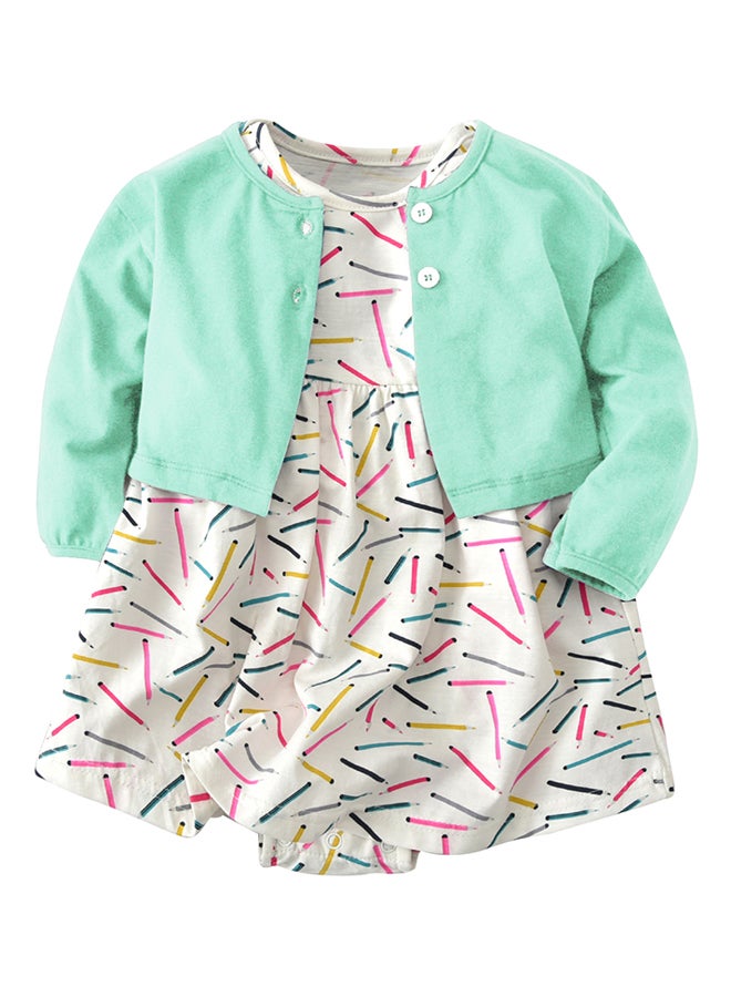 Sharpdo Printed Mini Dress With Jacket Multicolour  - Image 1