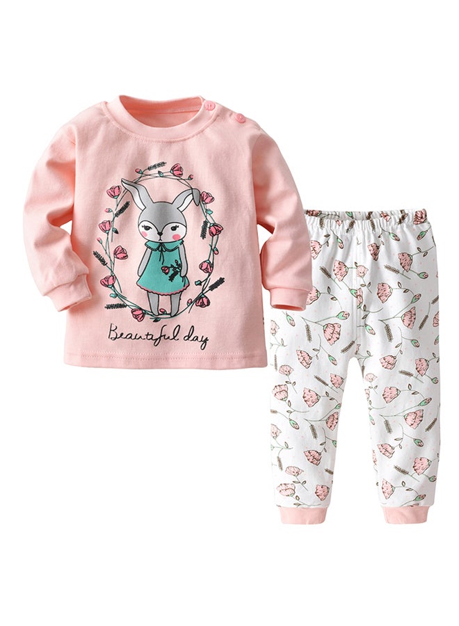 شاربدو طقم ملابس نوم مكون من قطعتين متعدد الألوان - Image 1