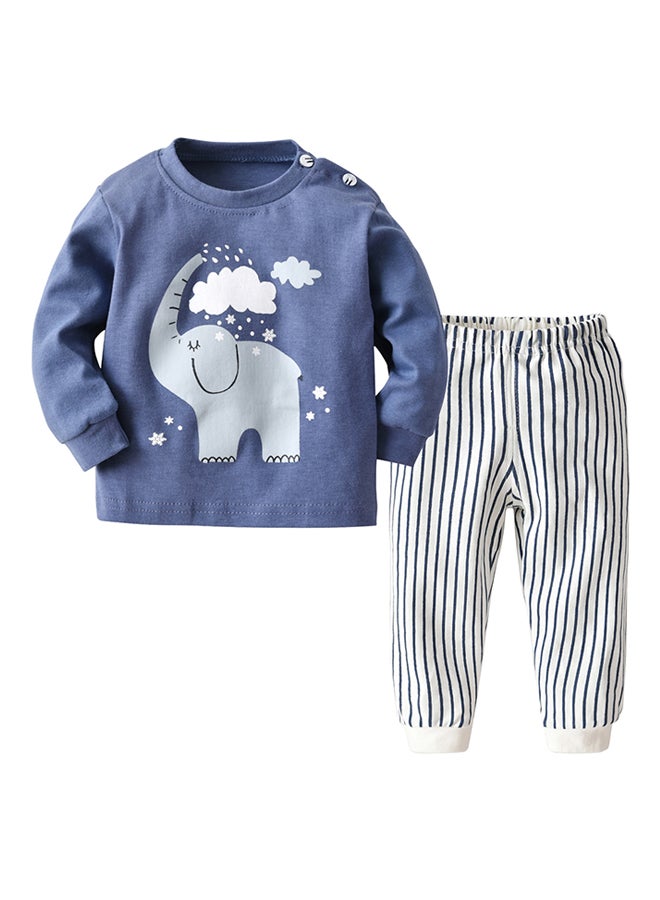 شاربدو طقم ملابس نوم مكون من قطعتين متعدد الألوان - Image 1