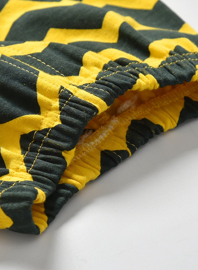 شاربدو طقم ملابس نوم مكون من قطعتين أبيض/رمادي/أصفر - Image 3