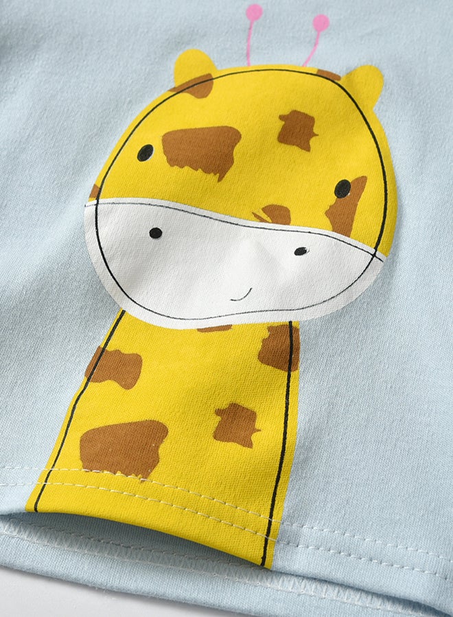 Sharpdo 2-Piece Sleepwear Set Grey/Yellow/Brown - Image 3