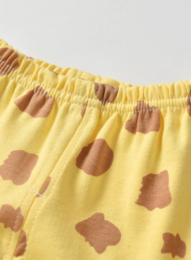 Sharpdo 2-Piece Sleepwear Set Grey/Yellow/Brown - Image 5