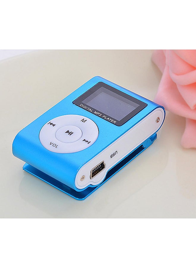 مشغل MP3 صغير مع قابس كهرباء 3.5 مم A1 أزرق - Image 2
