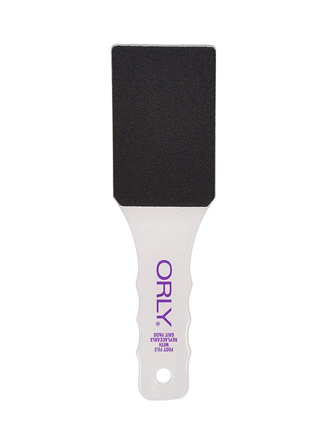 Orly - Foot File With Replaceable Grit Pads Black/White - Image 1