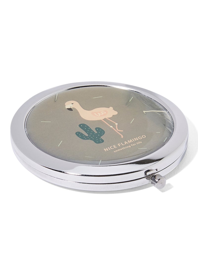 Cosmetic Pocket Mirror Brown
