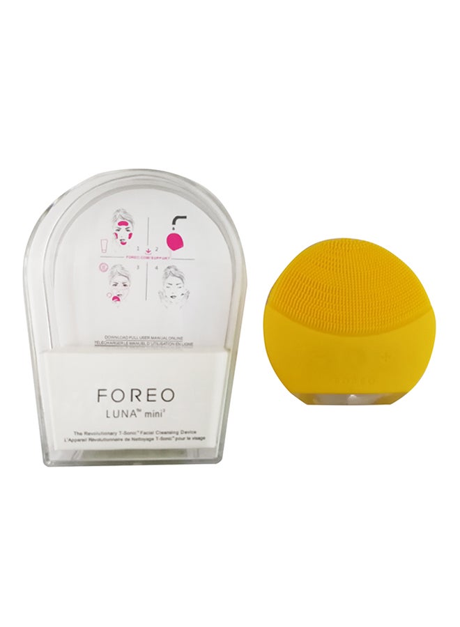 Luna Rechargeble Silicone Brush Facial Skin Massager Yellow  - Image 3