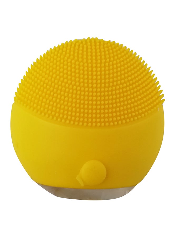 Luna Rechargeble Silicone Brush Facial Skin Massager Yellow  - Image 2