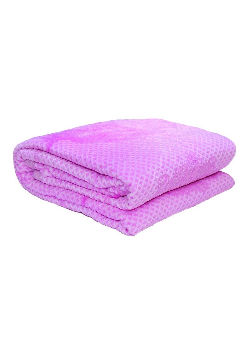 Flannel Bed Blanket Flannel Pink 140x200cm