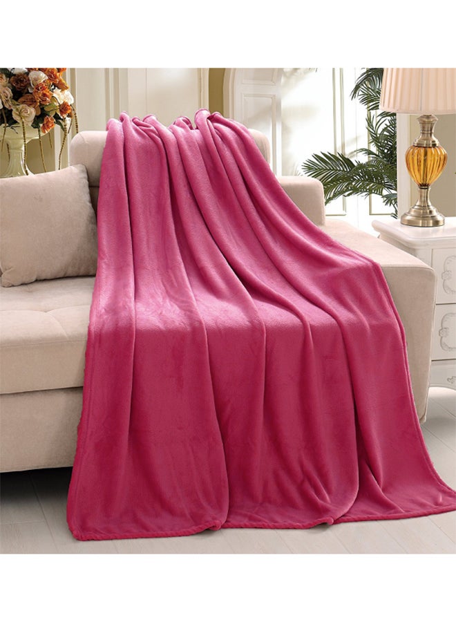 Safar Tekstil - Super Soft Flano Blanket Flannel Pink 140x100cm - Image 1